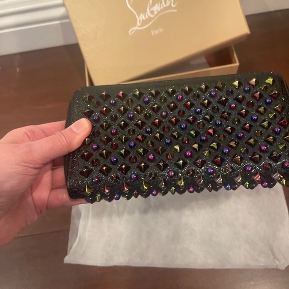 Christian Louboutin Panettone Multicolor Studded Spike Wallet - Picture 2 of 8
